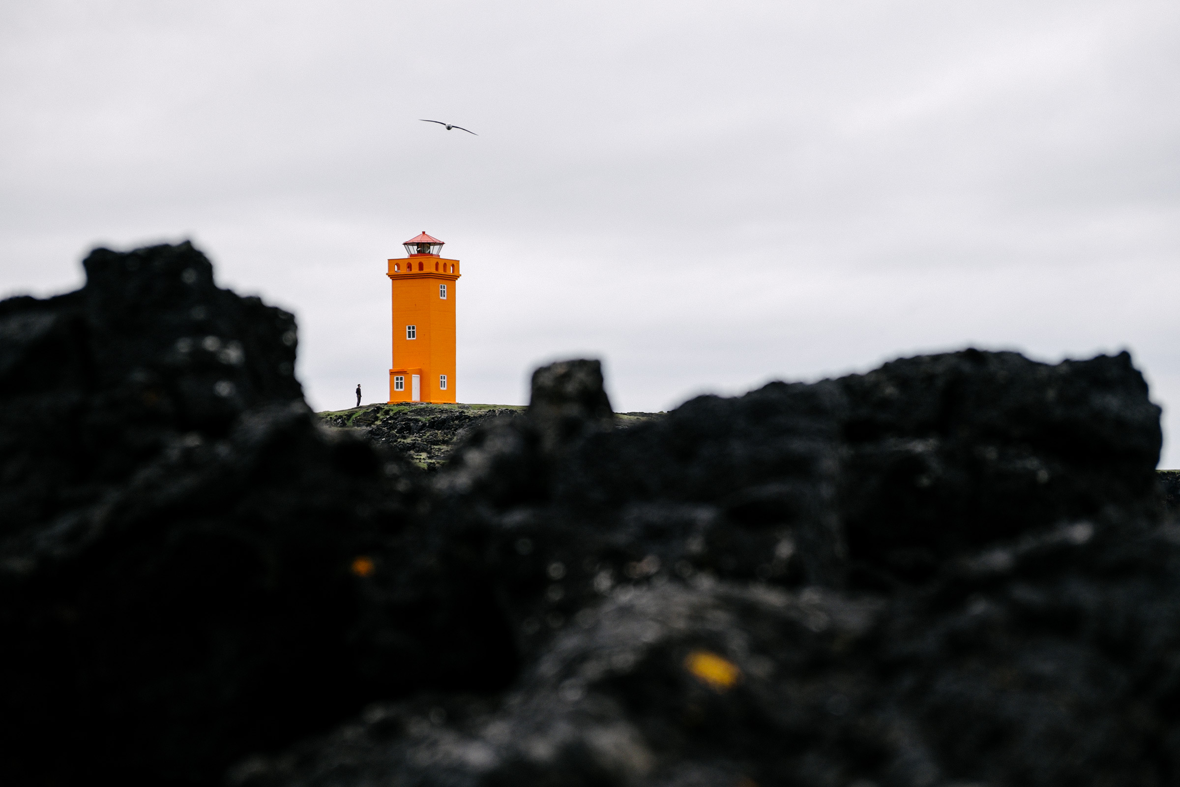 Leuchtturm Svörtuloft, Snæfellsnes, Island, Foto: Martin Hülle